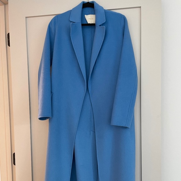 Maje Jackets & Blazers - Maje Blue Wool Coat with Removable Belt in Same color